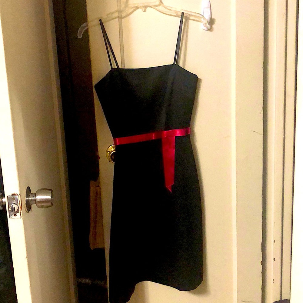 Laundry black strapless party dress
